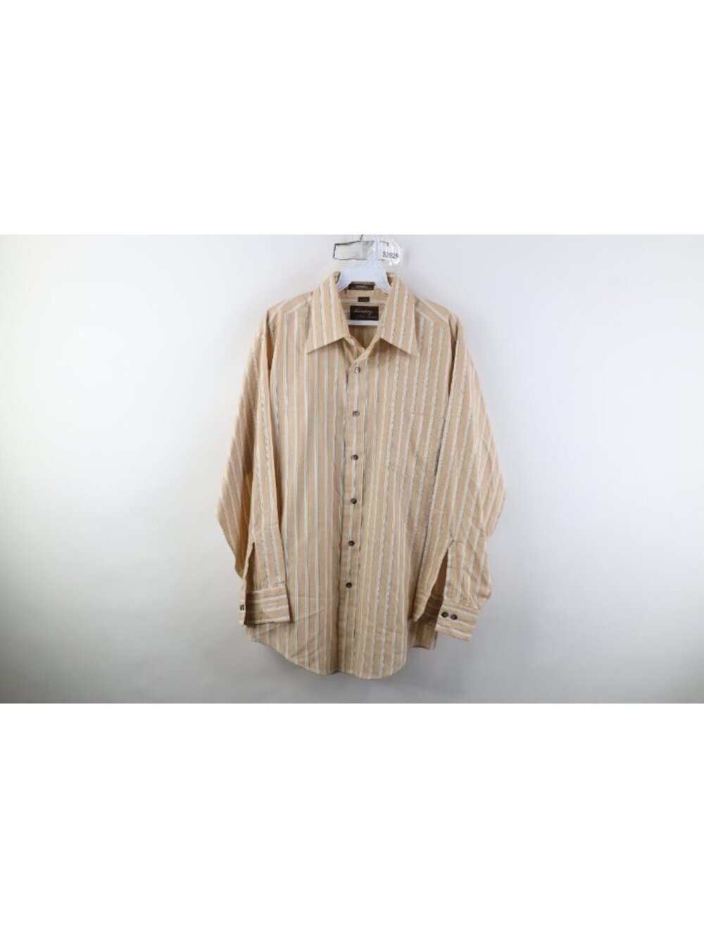 Vintage 70s Streetwear Mens 16.5 32/33 Dagger Collar Striped Button Shirt USA
